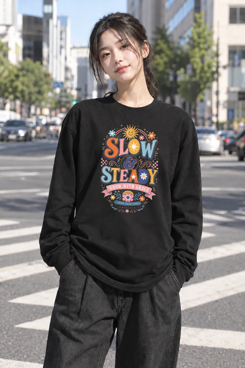 "Slow & Steady" Unisex Longsleeve T-shirt | Gildan 2400