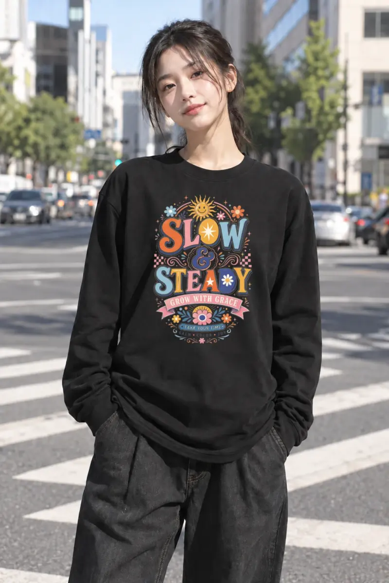 “Slow & Steady” Unisex Longsleeve T-shirt | Gildan 2400