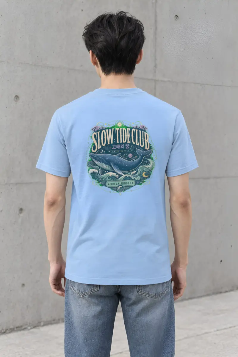 "Slow Tide Club" Heavyweight Unisex Crewneck T-shirt