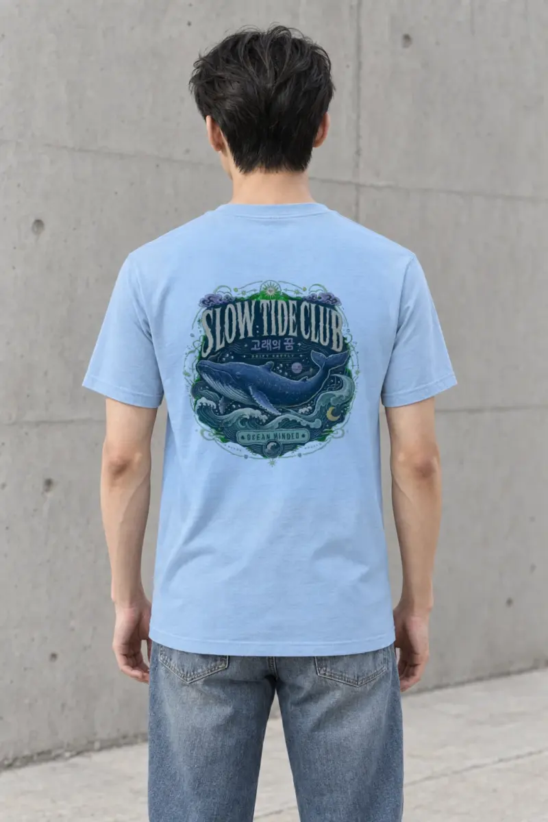 "Slow Tide Club" Heavyweight Unisex Crewneck T-shirt
