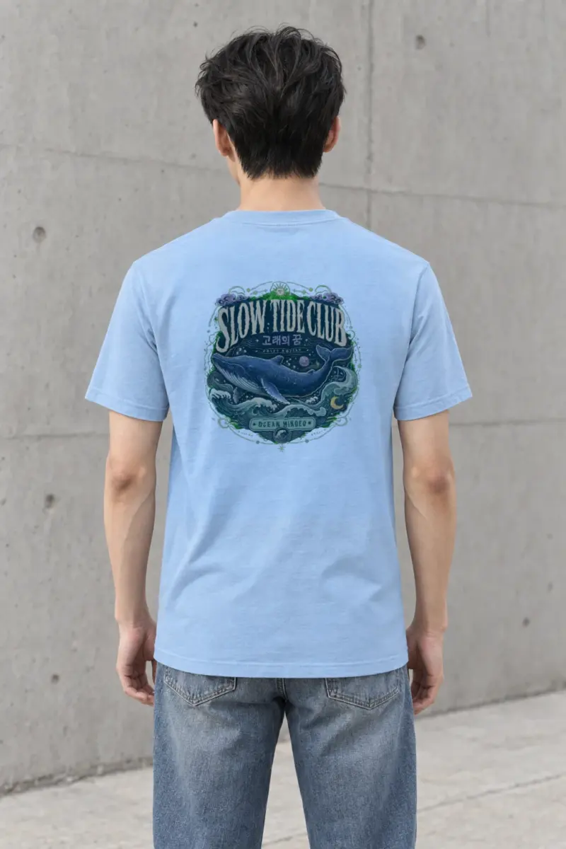 "Slow Tide Club" Heavyweight Unisex Crewneck T-shirt