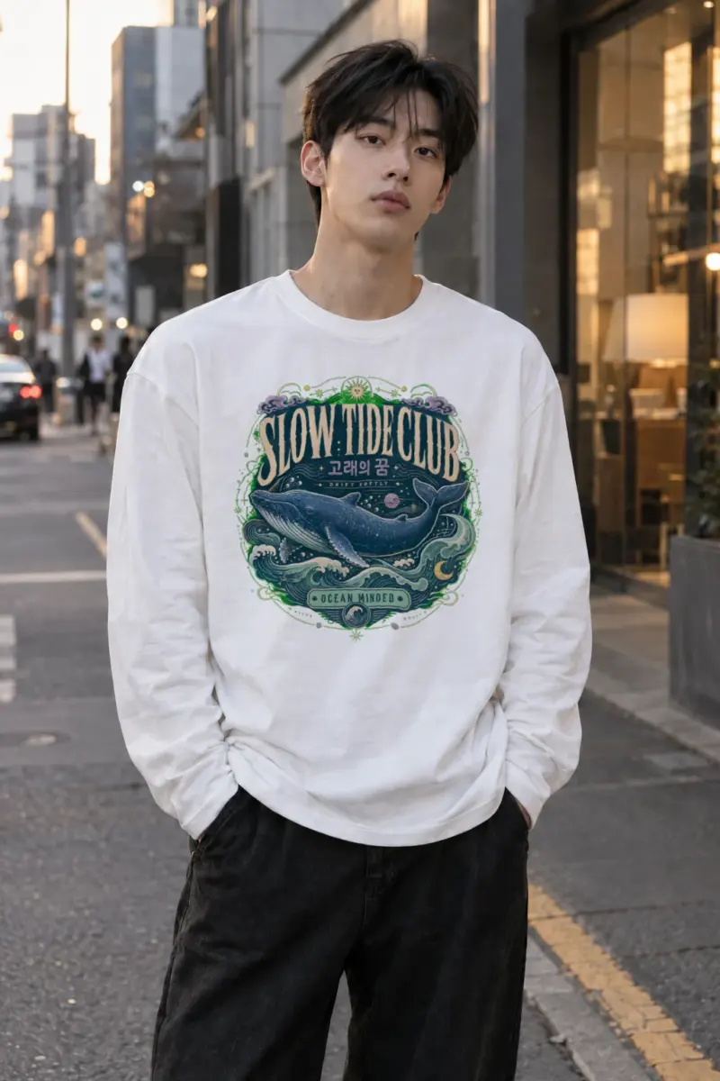 "Slow Tide Club" Unisex Longsleeve T-shirt | Gildan 2400
