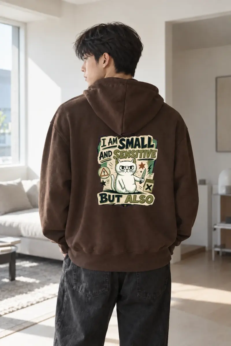 "Small And Sensitive" Heavy Blend Unisex Pullover Hoodie | Gildan 18500