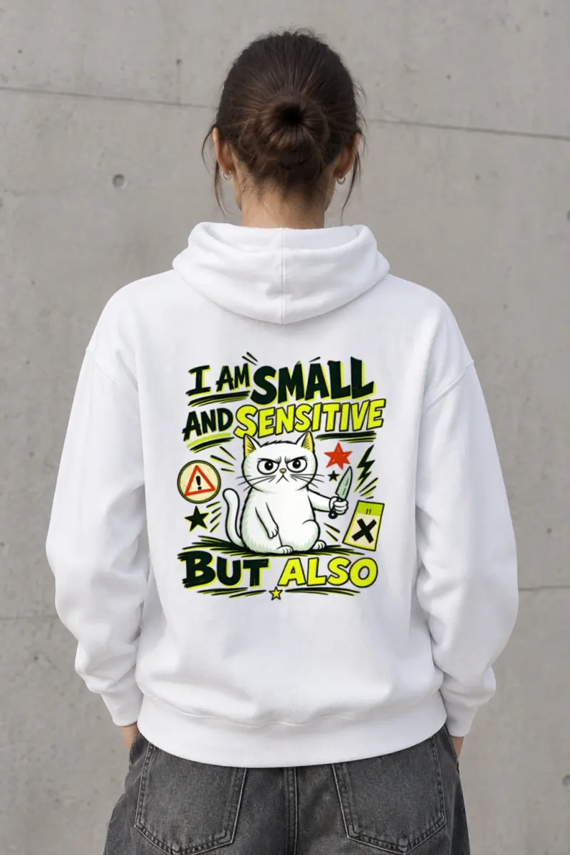 "Small And Sensitive" Heavy Blend Unisex Pullover Hoodie