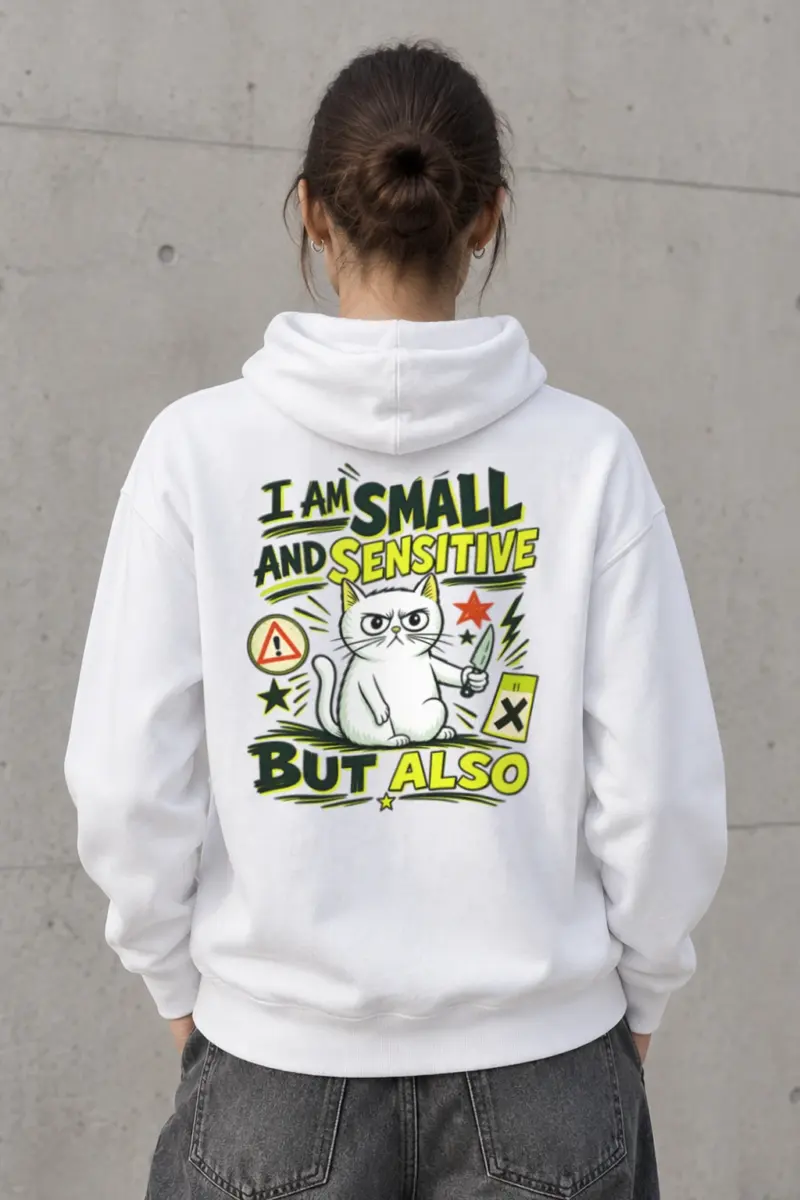 "Small And Sensitive" Heavy Blend Unisex Pullover Hoodie