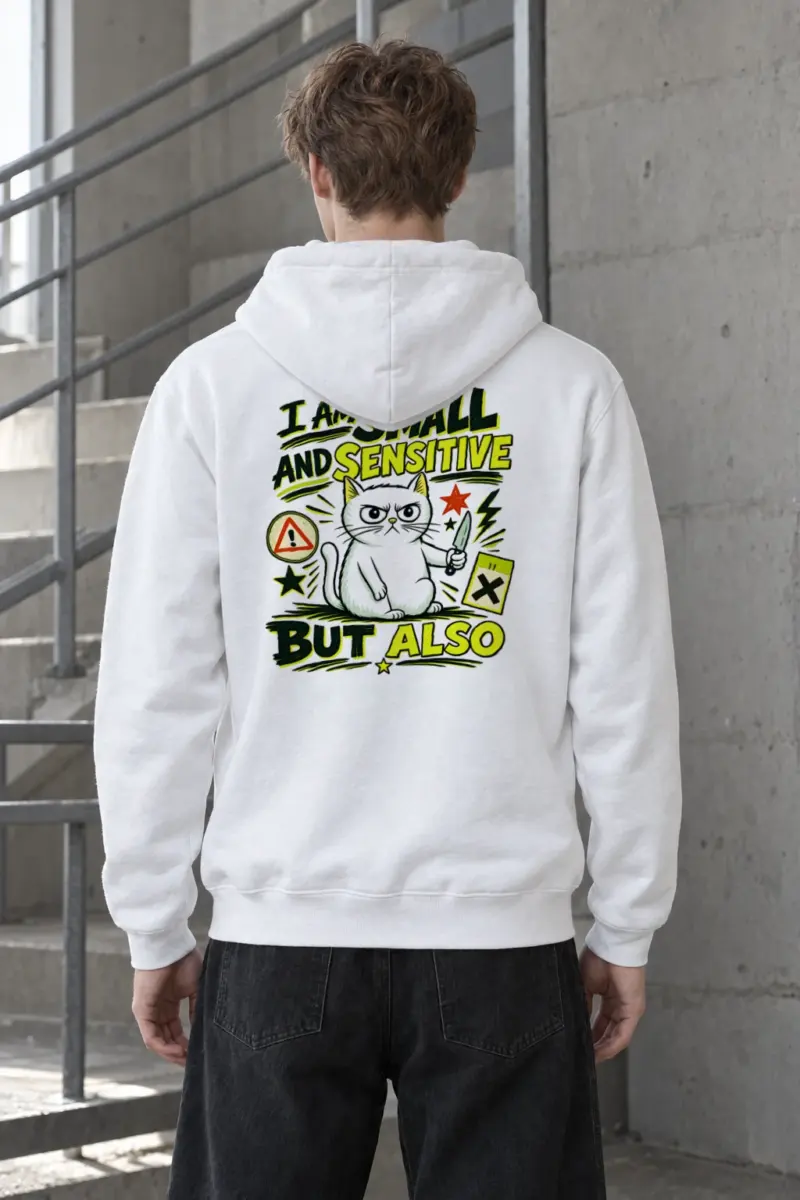 "Small And Sensitive" Heavy Blend Unisex Pullover Hoodie