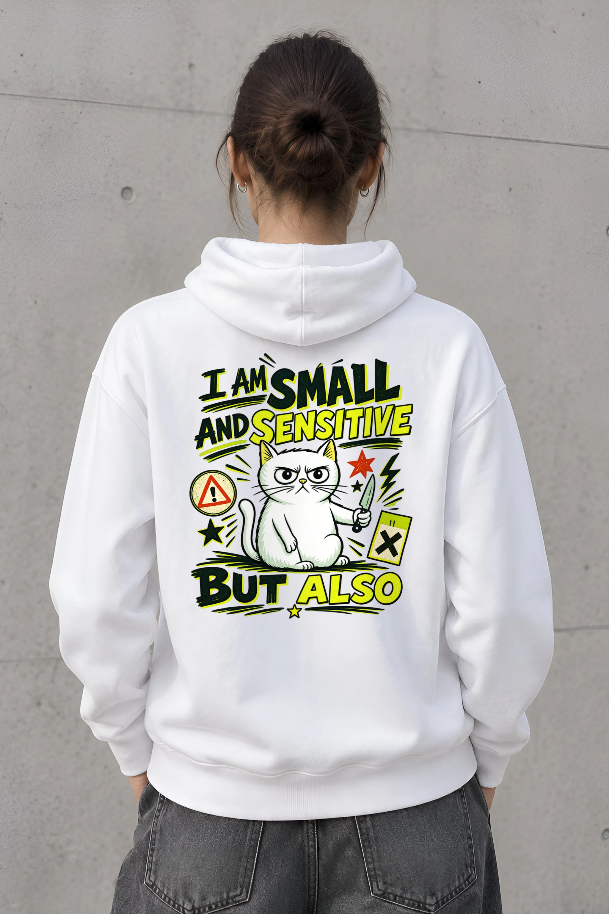 "Small And Sensitive" Heavy Blend Unisex Pullover Hoodie