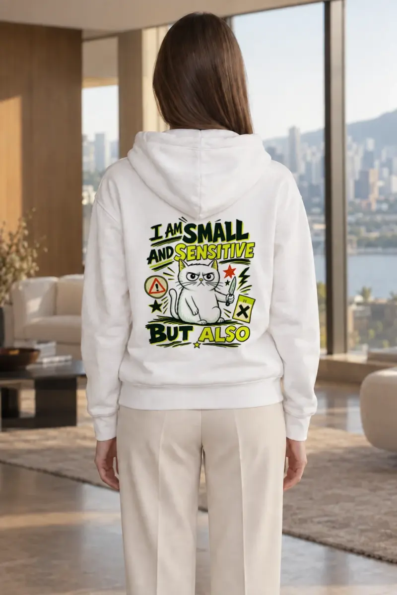 "Small And Sensitive" Heavy Blend Unisex Pullover Hoodie | Gildan 18500