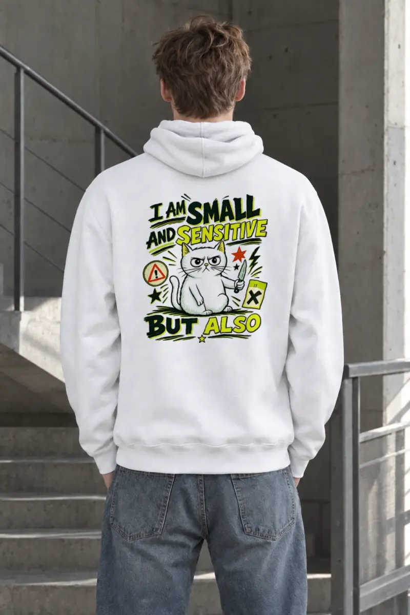 "Small And Sensitive" Heavy Blend Unisex Pullover Hoodie