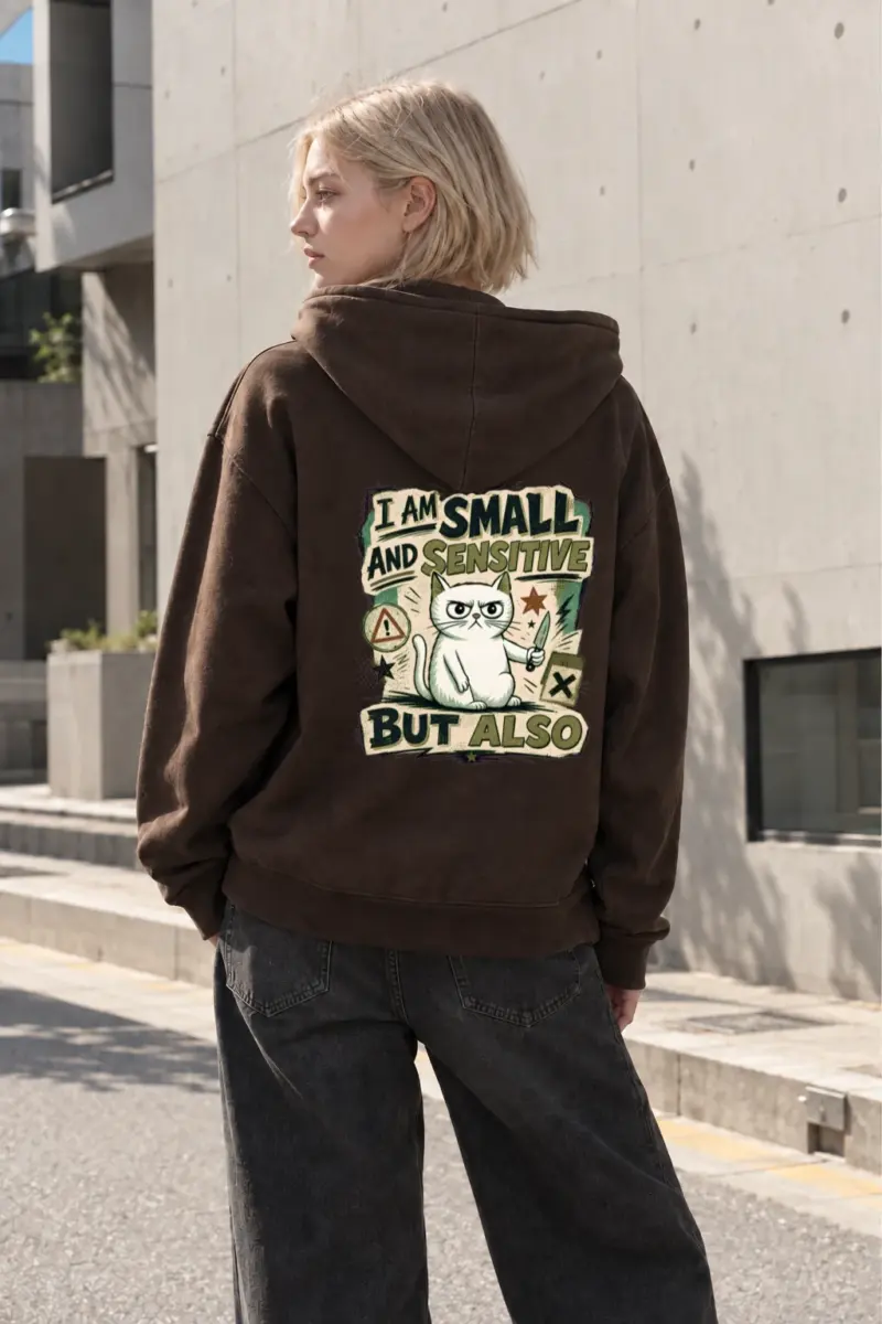 "Small And Sensitive" Heavy Blend Unisex Pullover Hoodie | Gildan 18500