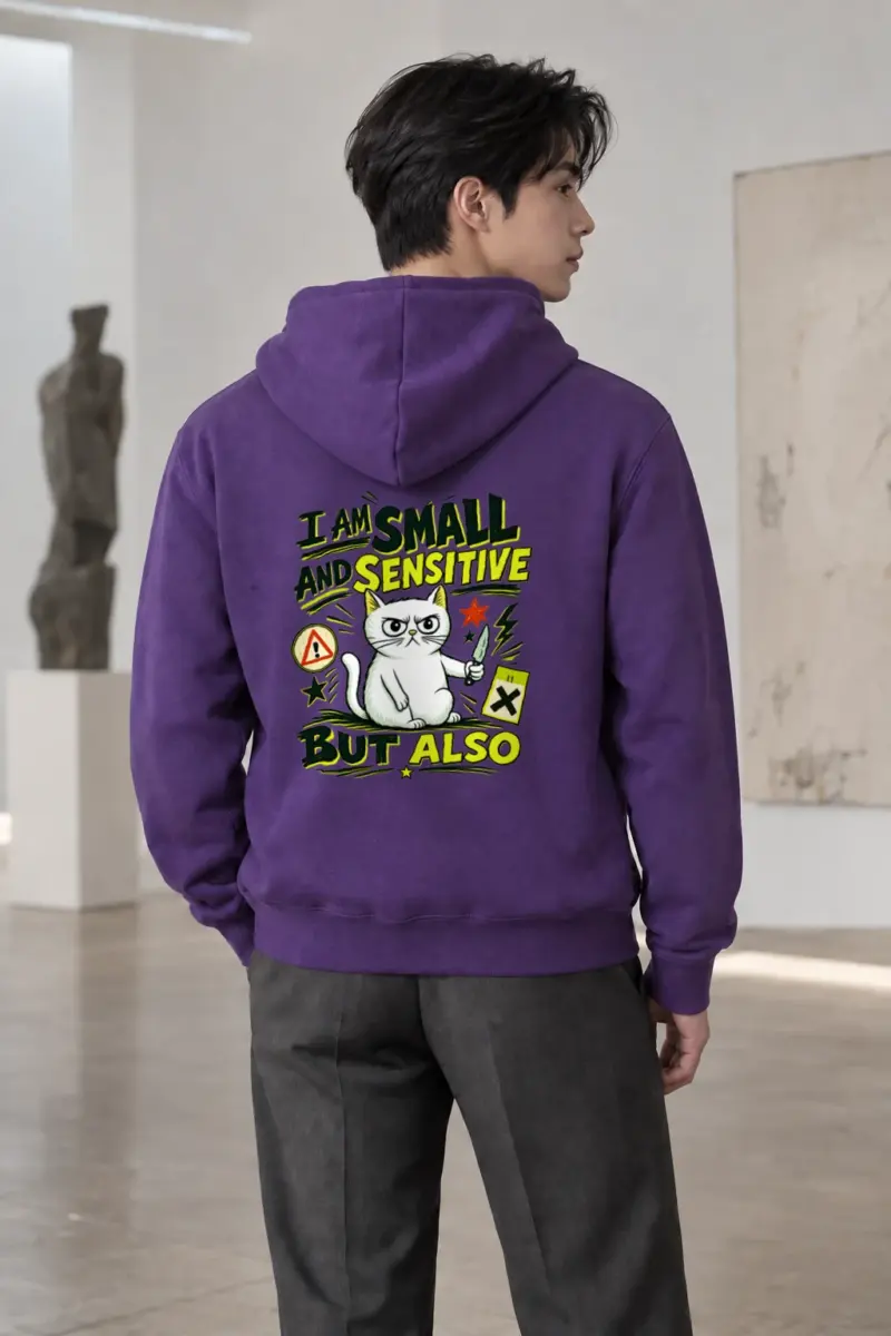 "Small And Sensitive" Heavy Blend Unisex Pullover Hoodie | Gildan 18500