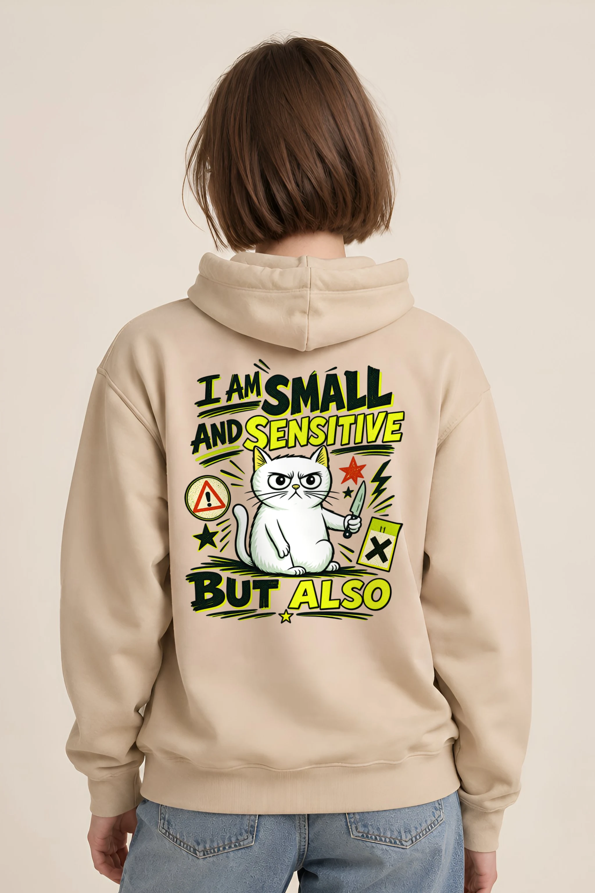 "Small And Sensitive" Heavy Blend Unisex Pullover Hoodie