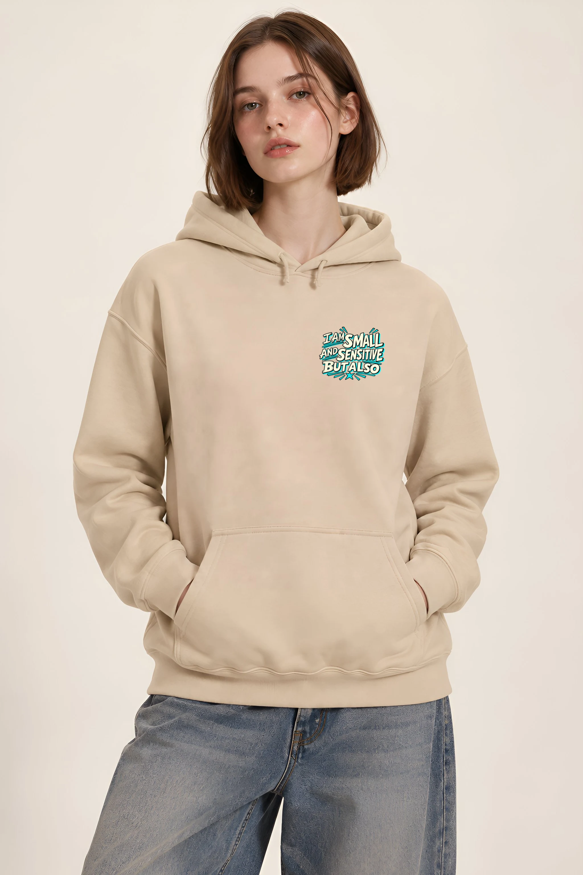 "Small And Sensitive" Heavy Blend Unisex Pullover Hoodie