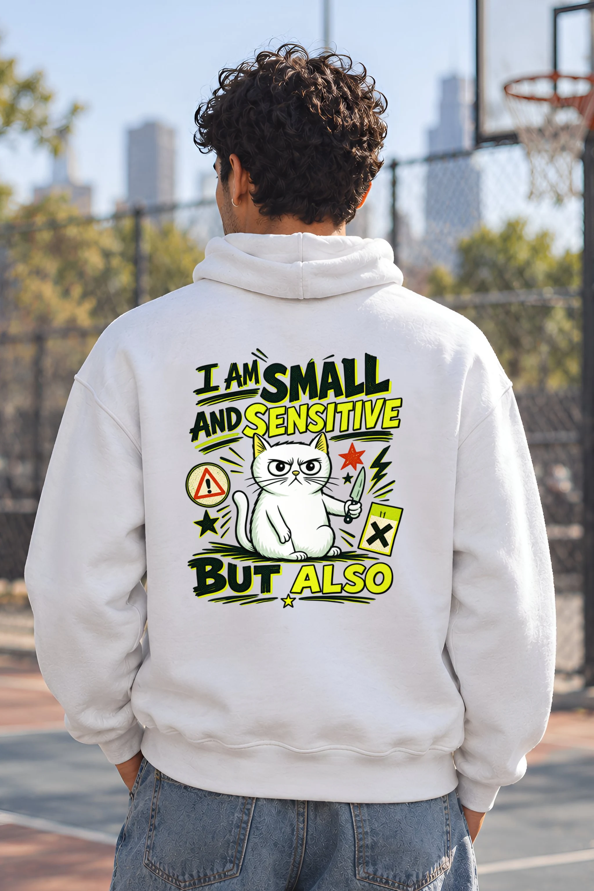 "Small And Sensitive" Heavy Blend Unisex Pullover Hoodie