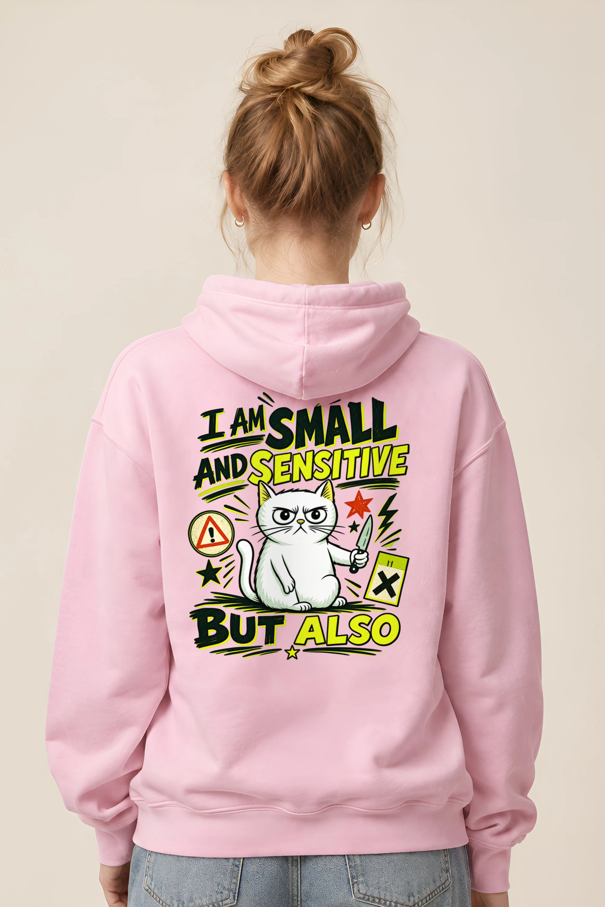 "Small And Sensitive" Heavy Blend Unisex Pullover Hoodie