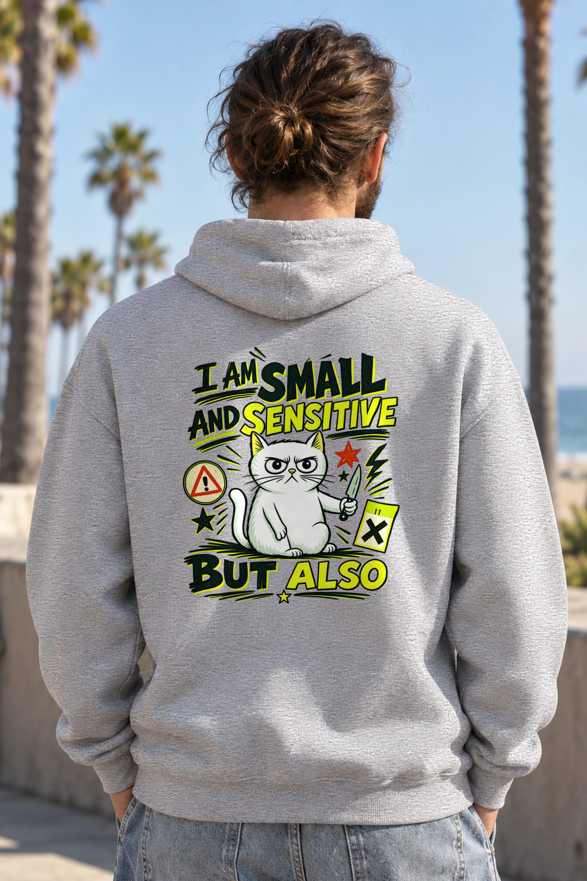 "Small And Sensitive" Heavy Blend Unisex Pullover Hoodie