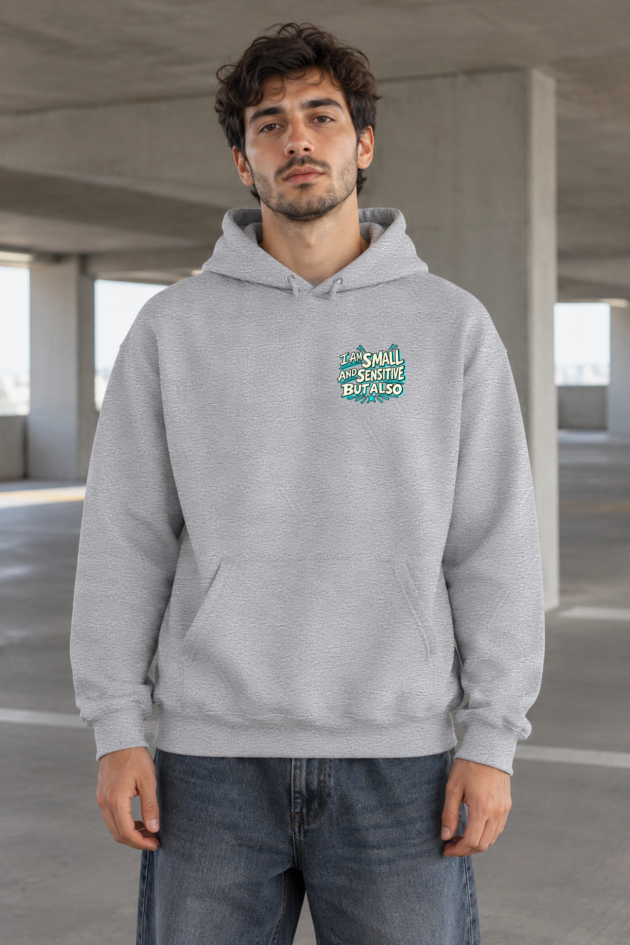 "Small And Sensitive" Heavy Blend Unisex Pullover Hoodie