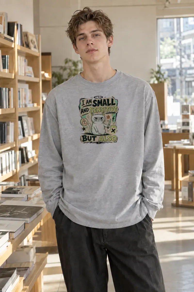 "Small And Sensitive" Unisex Longsleeve T-shirt | Gildan 2400