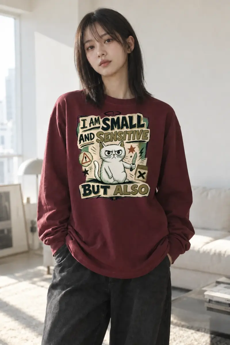 "Small And Sensitive" Unisex Longsleeve T-shirt | Gildan 2400
