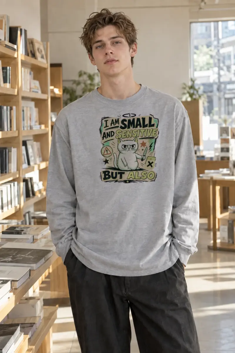 "Small And Sensitive" Unisex Longsleeve T-shirt | Gildan 2400
