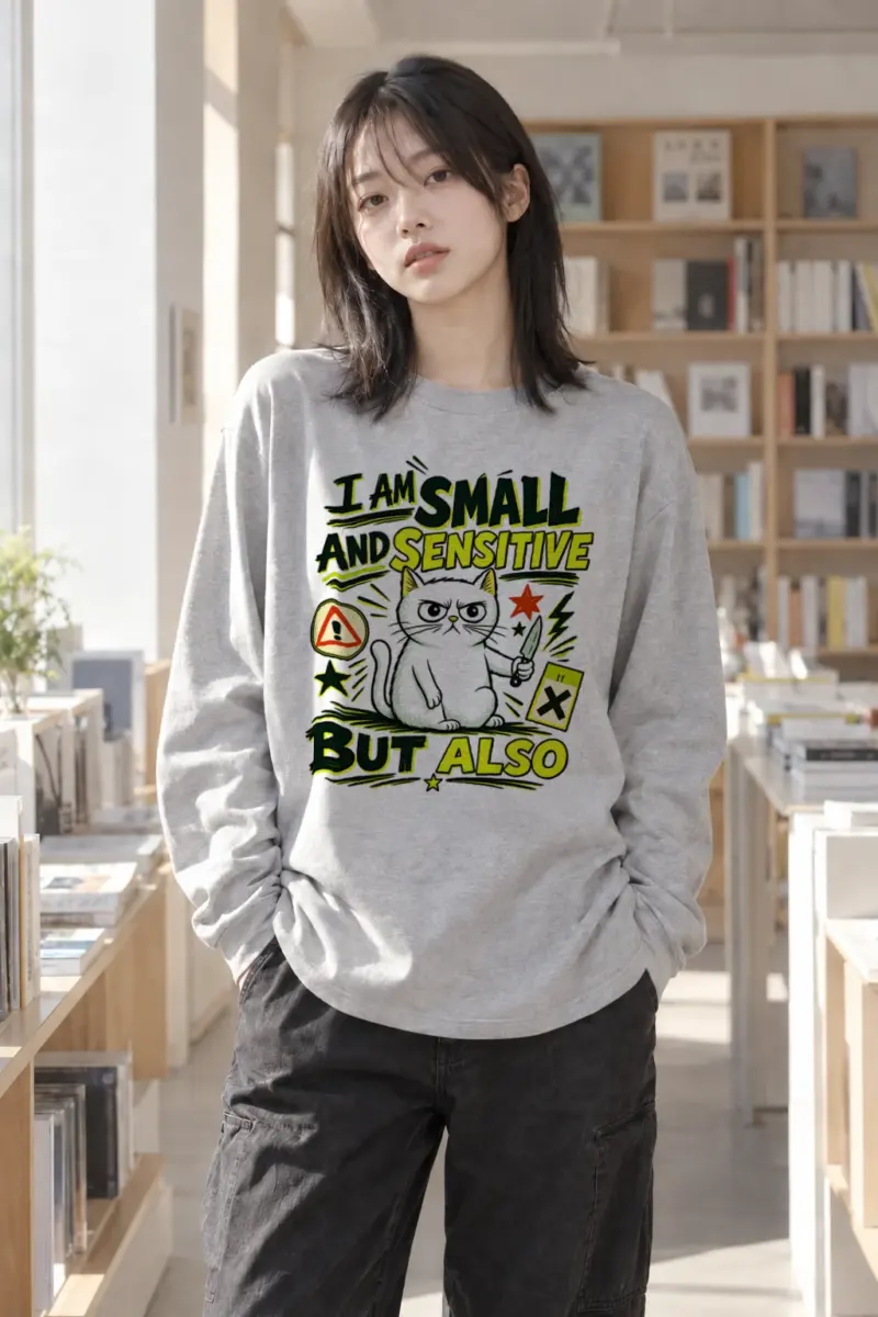 "Small And Sensitive" Unisex Longsleeve T-shirt | Gildan 2400