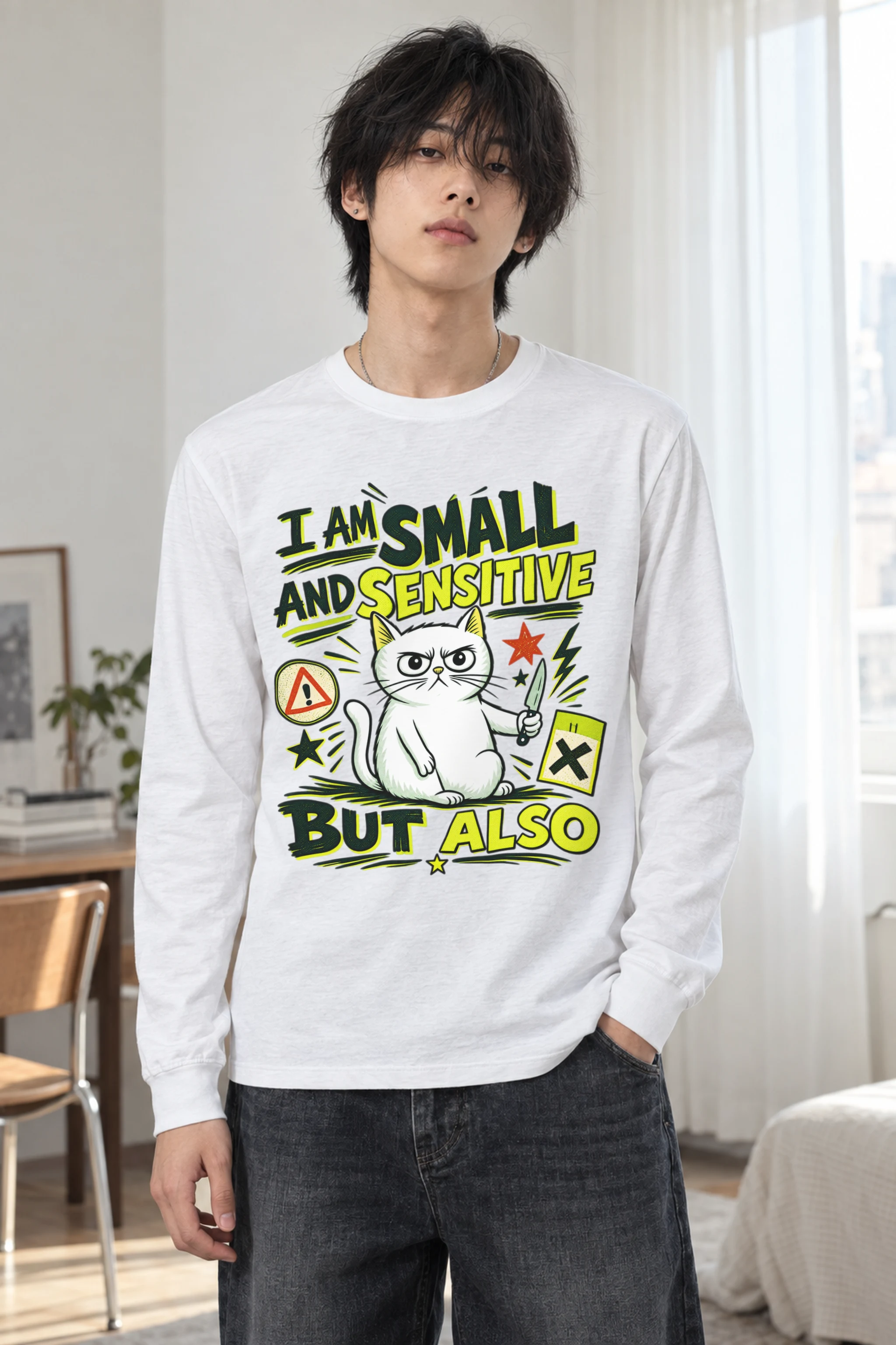 "Small And Sensitive" Unisex Longsleeve T-shirt