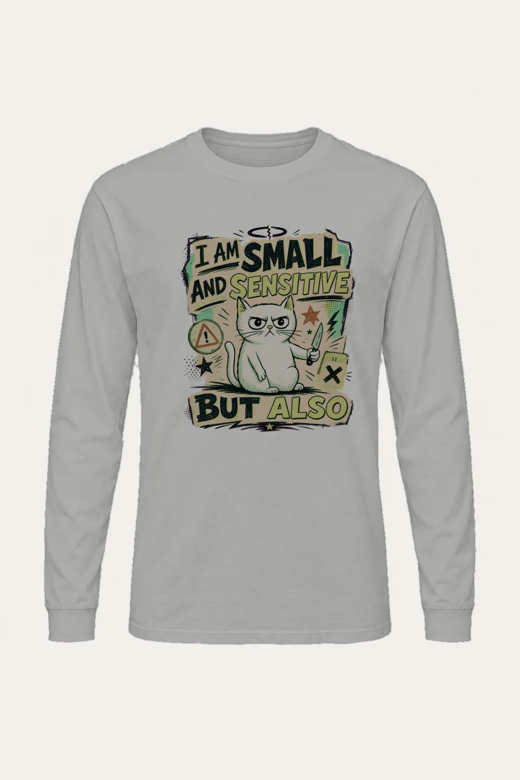 "Small And Sensitive" Unisex Longsleeve T-shirt | Gildan 2400