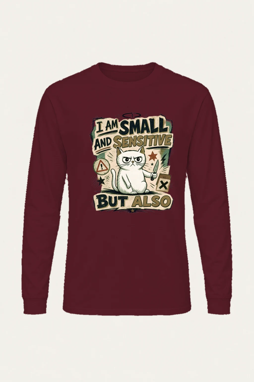 "Small And Sensitive" Unisex Longsleeve T-shirt | Gildan 2400