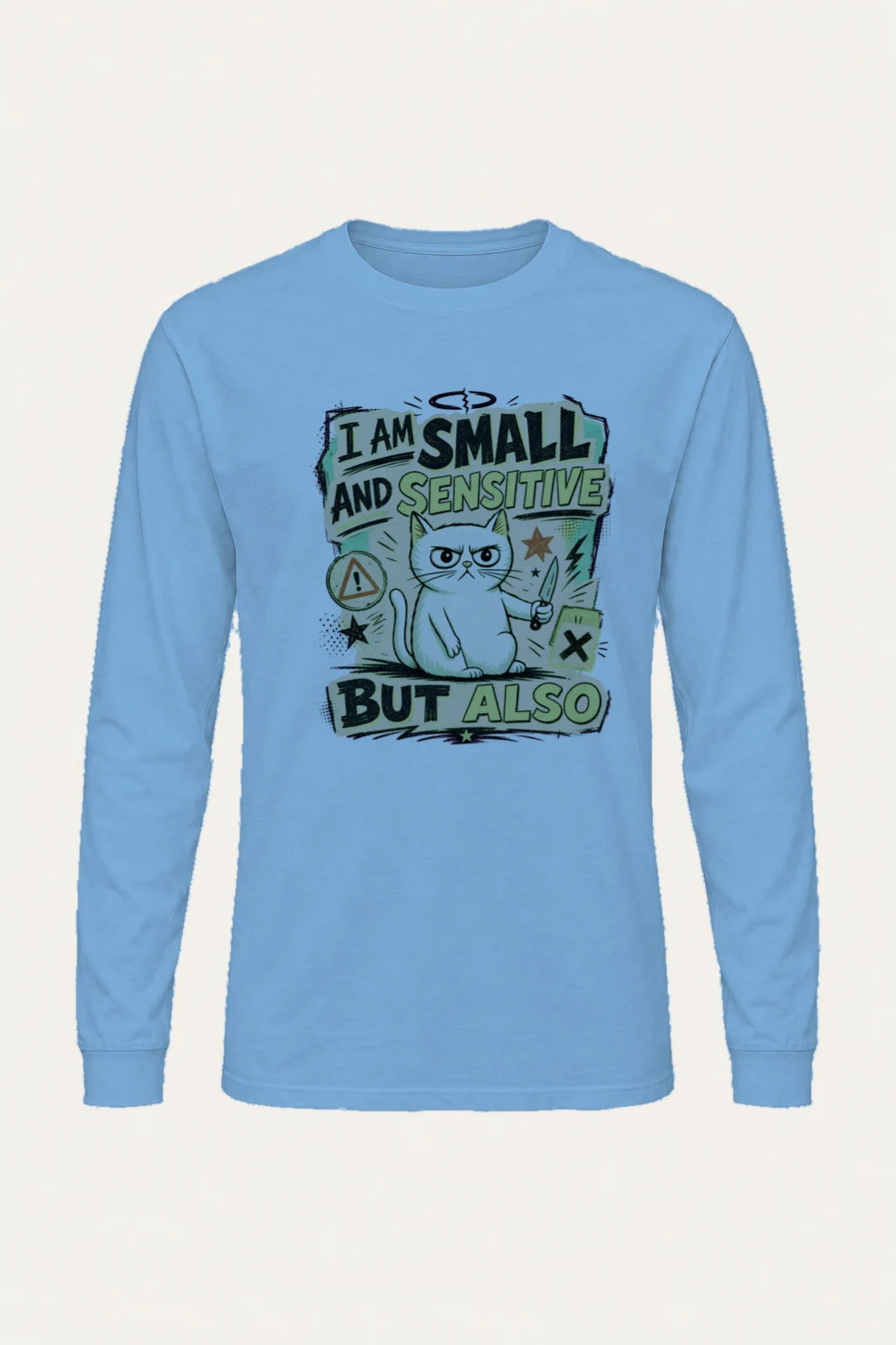 "Small And Sensitive" Unisex Longsleeve T-shirt | Gildan 2400