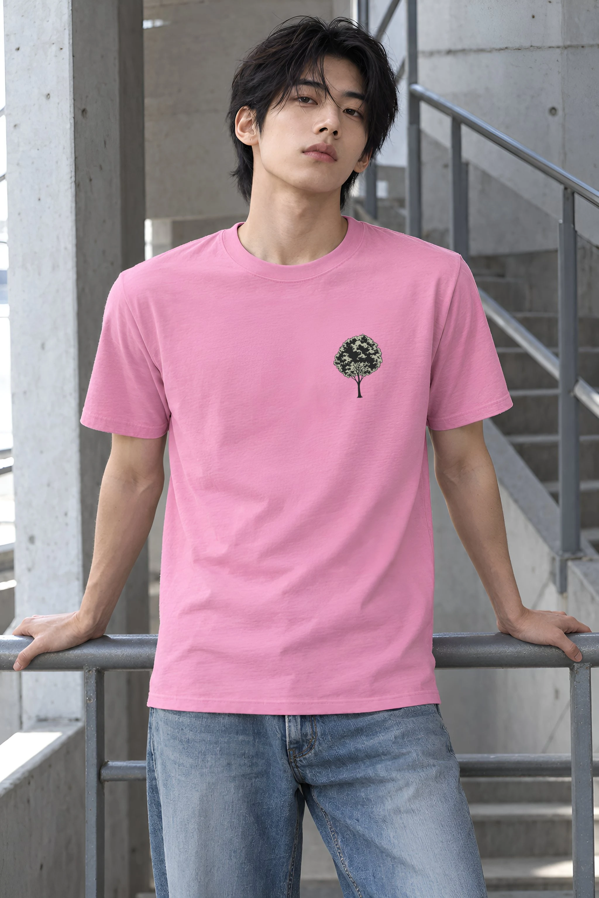 "Small Beneath The Tree" Heavyweight Unisex Crewneck T-shirt