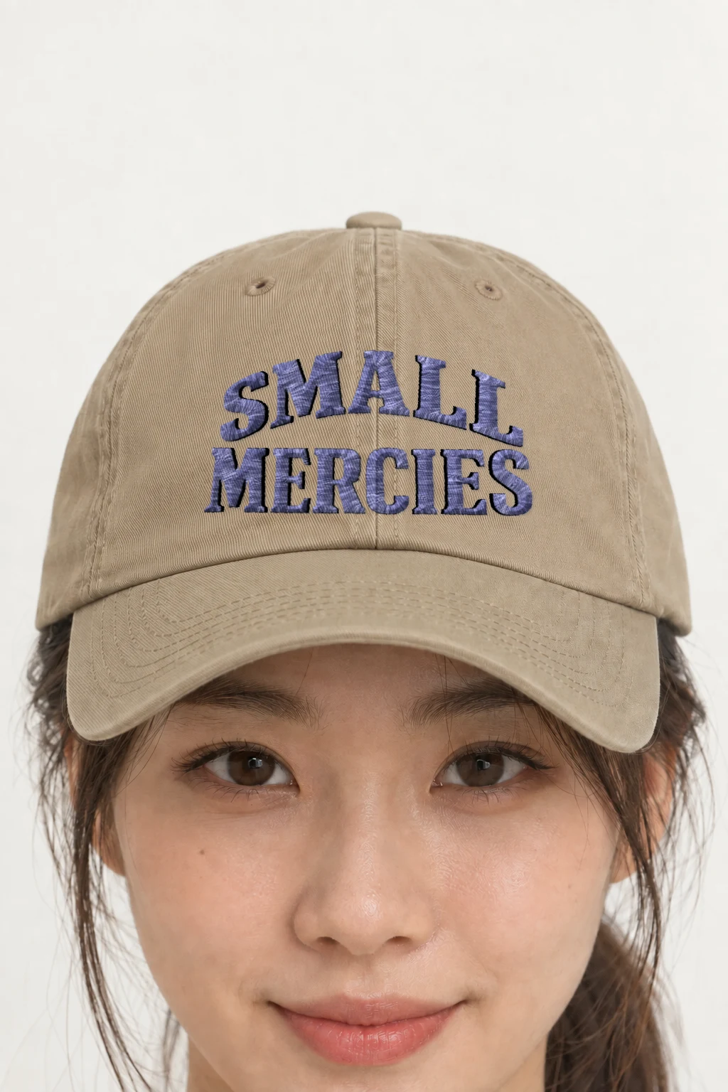 "Small Mercies" Classic Dad Hat · Embroidered | Yupoong 6245CM