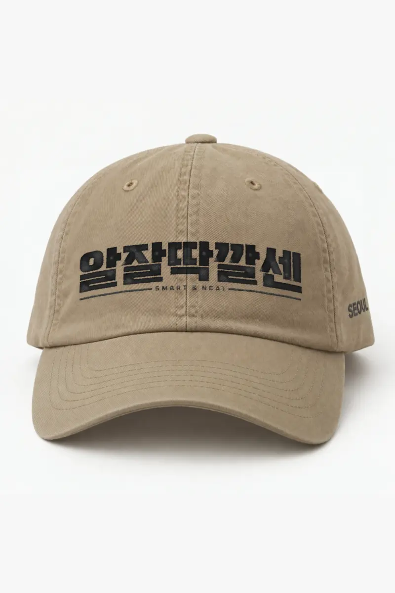 "Smart & Neat" Classic Dad Hat · Embroidered — khaki/cap-front