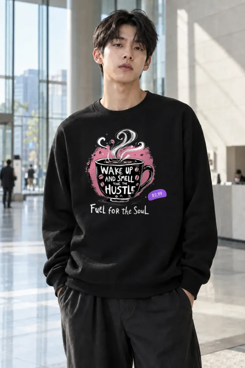 “Smell The Hustle” Heavy Blend Unisex Crewneck Sweatshirt | Gildan 18000