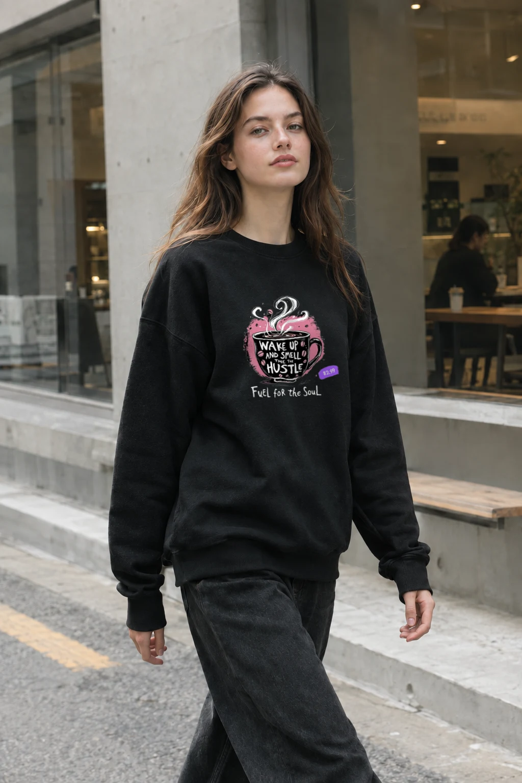 "Smell The Hustle" Heavy Blend Unisex Crewneck Sweatshirt | Gildan 18000
