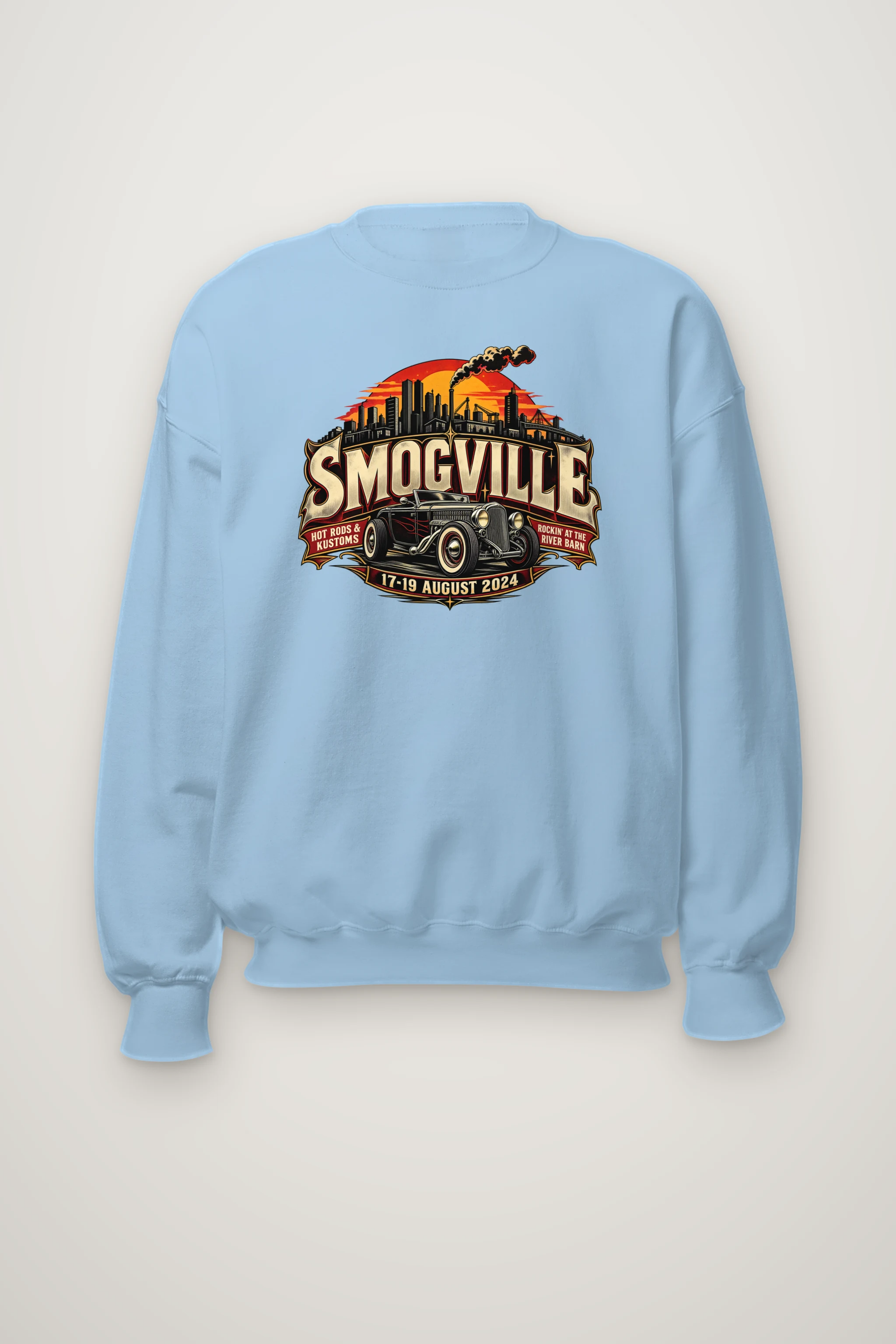 "Smogville Hot Rods" Heavy Blend Unisex Crewneck Sweatshirt