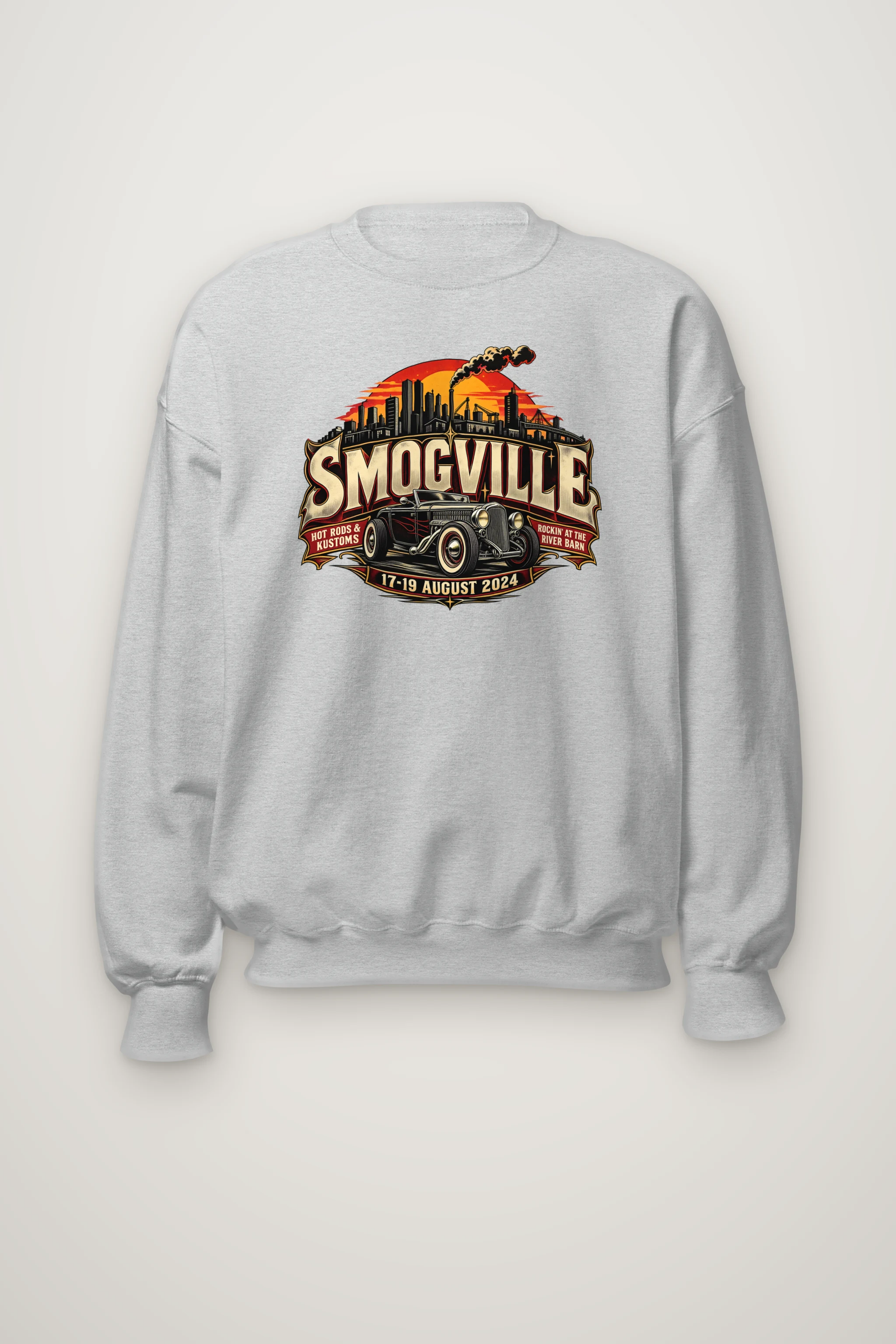 "Smogville Hot Rods" Heavy Blend Unisex Crewneck Sweatshirt
