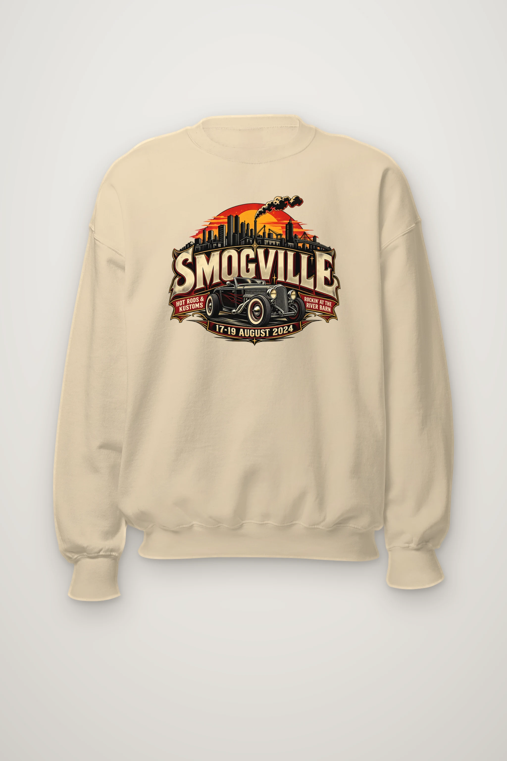 "Smogville Hot Rods" Heavy Blend Unisex Crewneck Sweatshirt