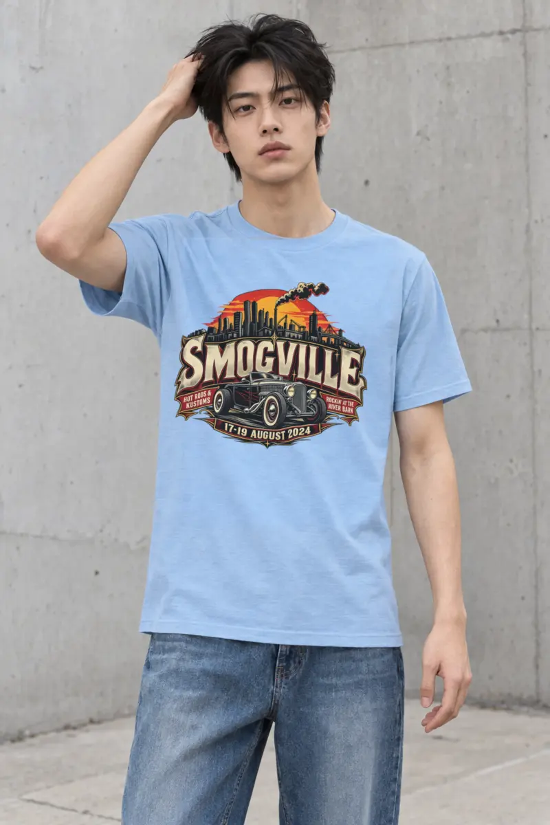 "Smogville Hot Rods" Heavyweight Unisex Crewneck T-shirt