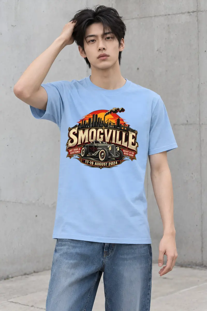 "Smogville Hot Rods" Heavyweight Unisex Crewneck T-shirt