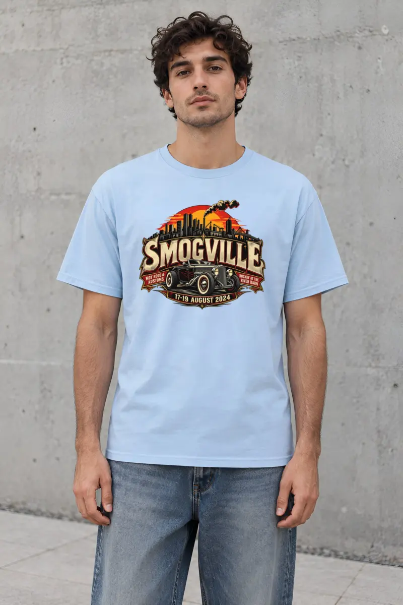 "Smogville Hot Rods" Heavyweight Unisex Crewneck T-shirt