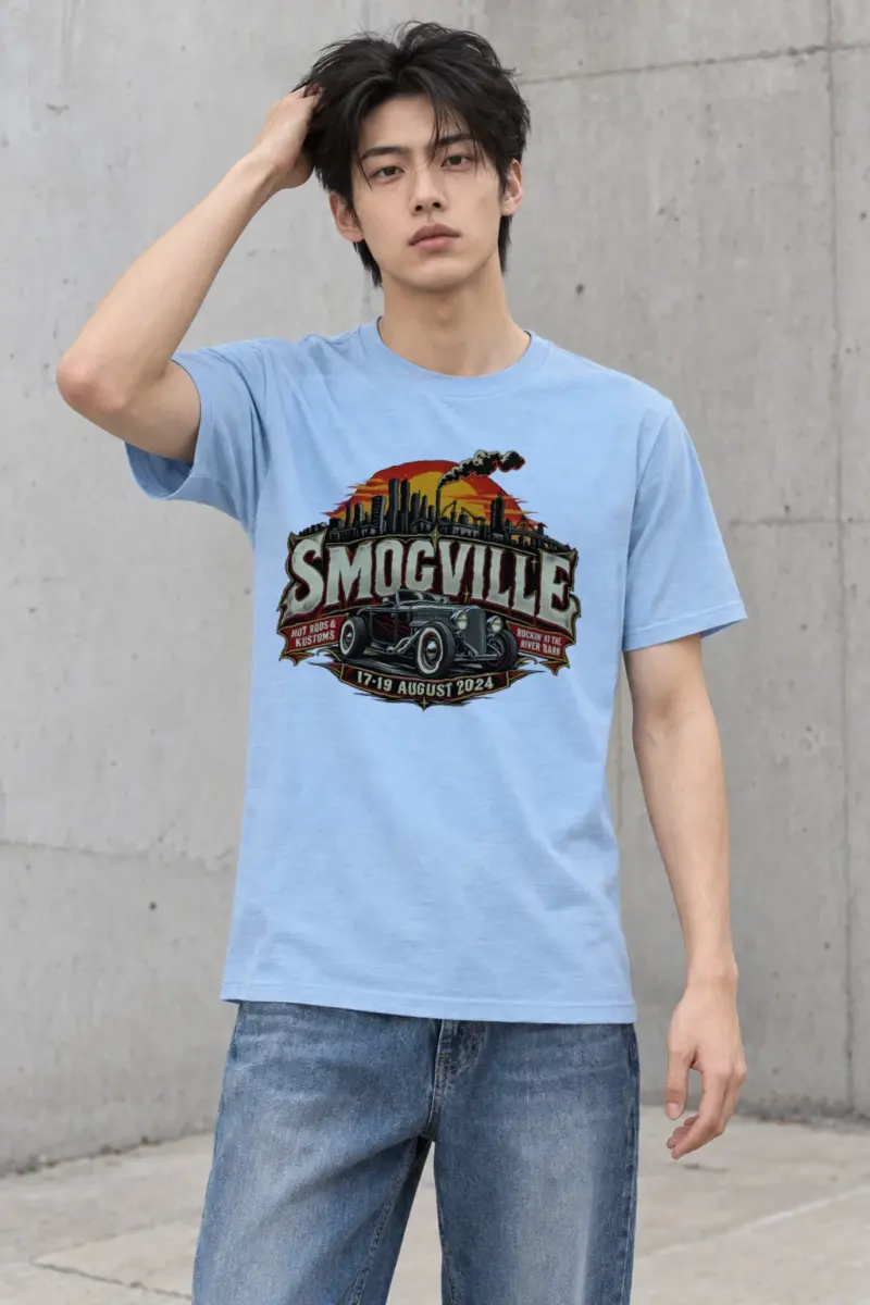 "Smogville Hot Rods" Heavyweight Unisex Crewneck T-shirt