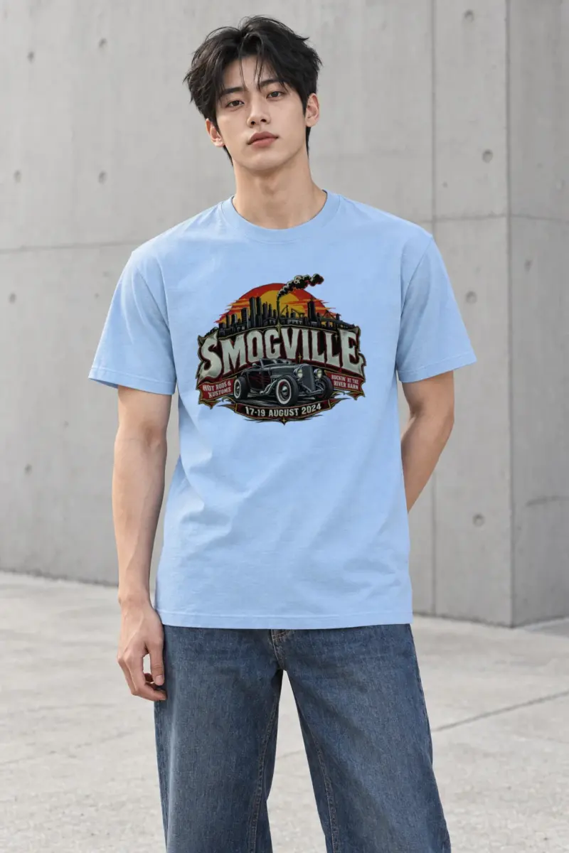 "Smogville Hot Rods" Heavyweight Unisex Crewneck T-shirt | Gildan 5000