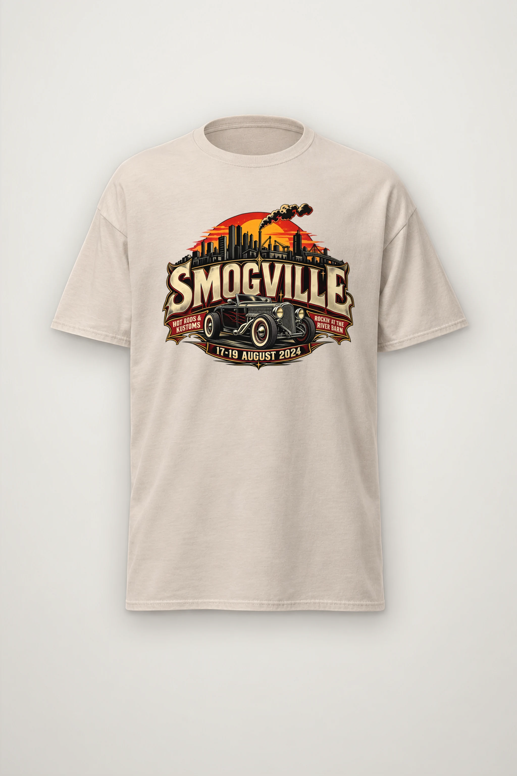 "Smogville Hot Rods" Heavyweight Unisex Crewneck T-shirt