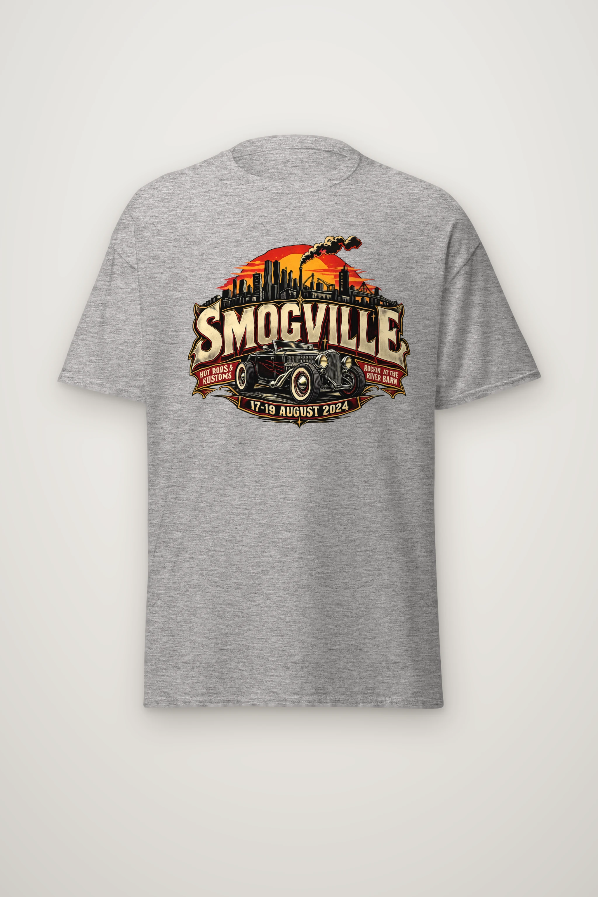 "Smogville Hot Rods" Heavyweight Unisex Crewneck T-shirt