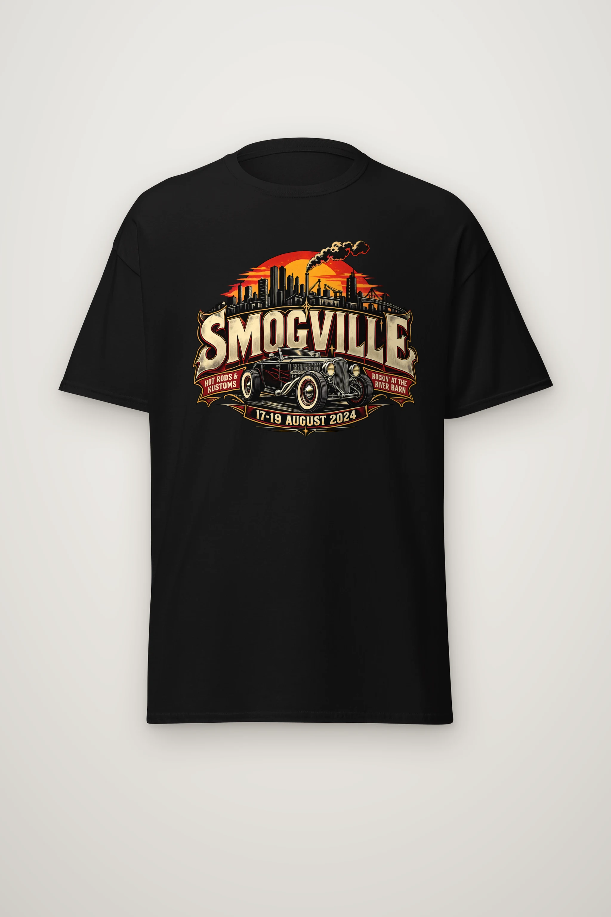 "Smogville Hot Rods" Heavyweight Unisex Crewneck T-shirt