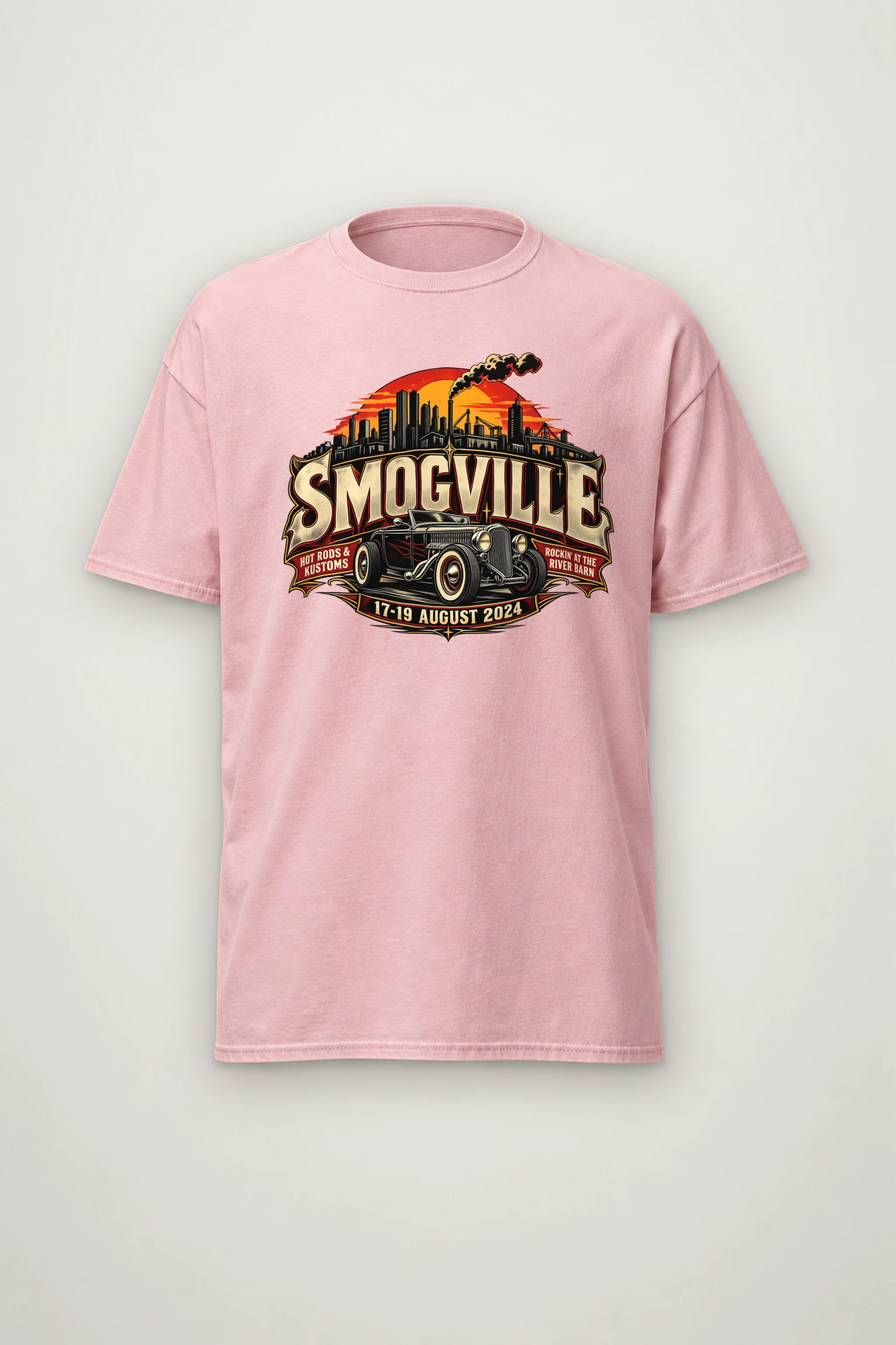 "Smogville Hot Rods" Heavyweight Unisex Crewneck T-shirt