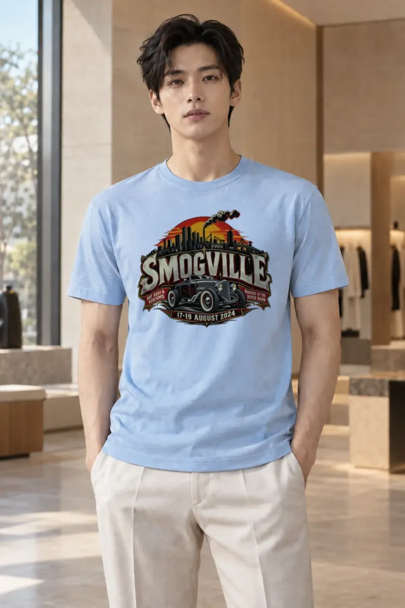 "Smogville Hot Rods" Heavyweight Unisex Crewneck T-shirt | Gildan 5000