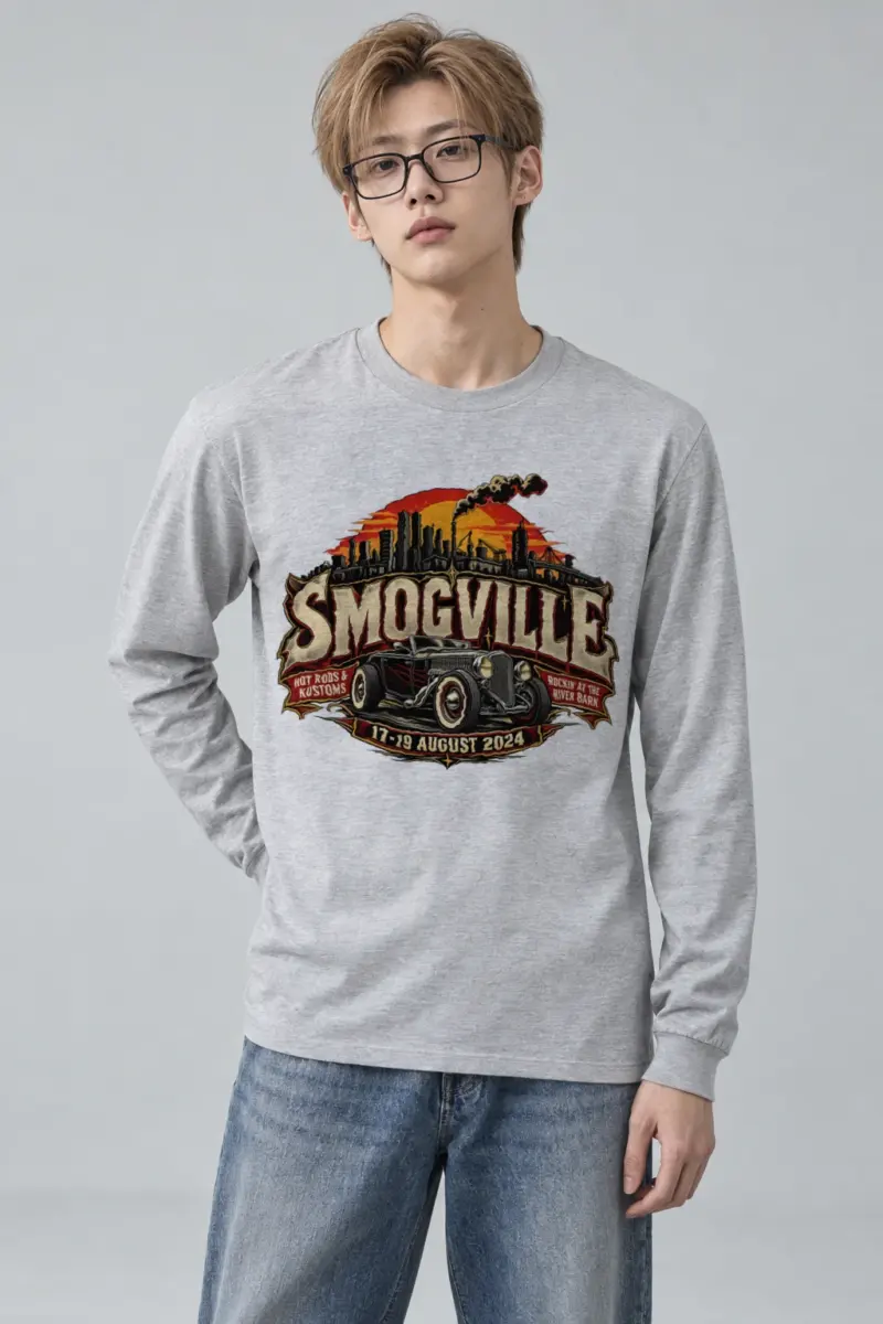 "Smogville Hot Rods" Unisex Longsleeve T-shirt