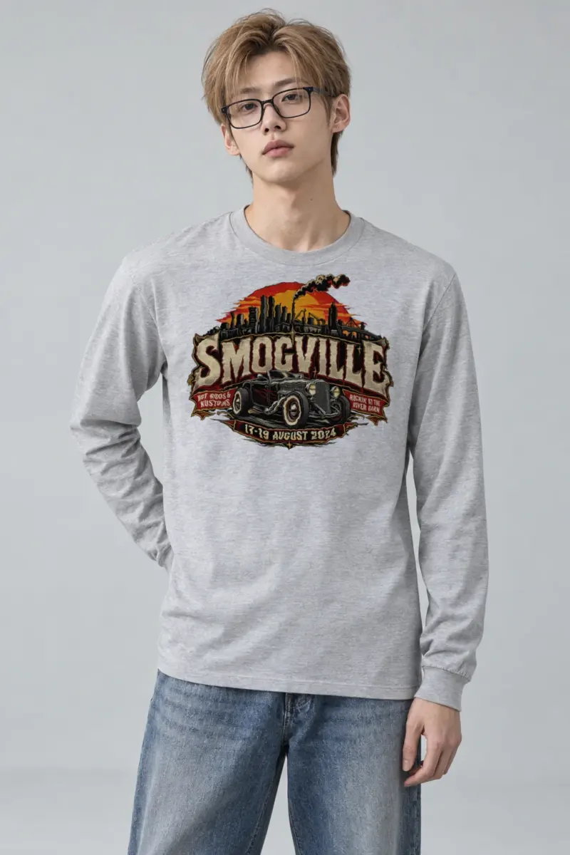 "Smogville Hot Rods" Unisex Longsleeve T-shirt
