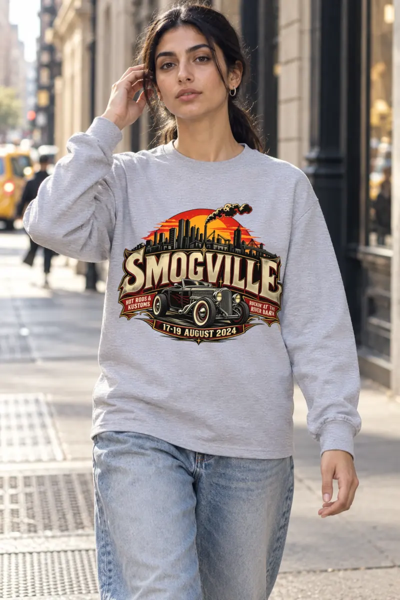 "Smogville Hot Rods" Unisex Longsleeve T-shirt